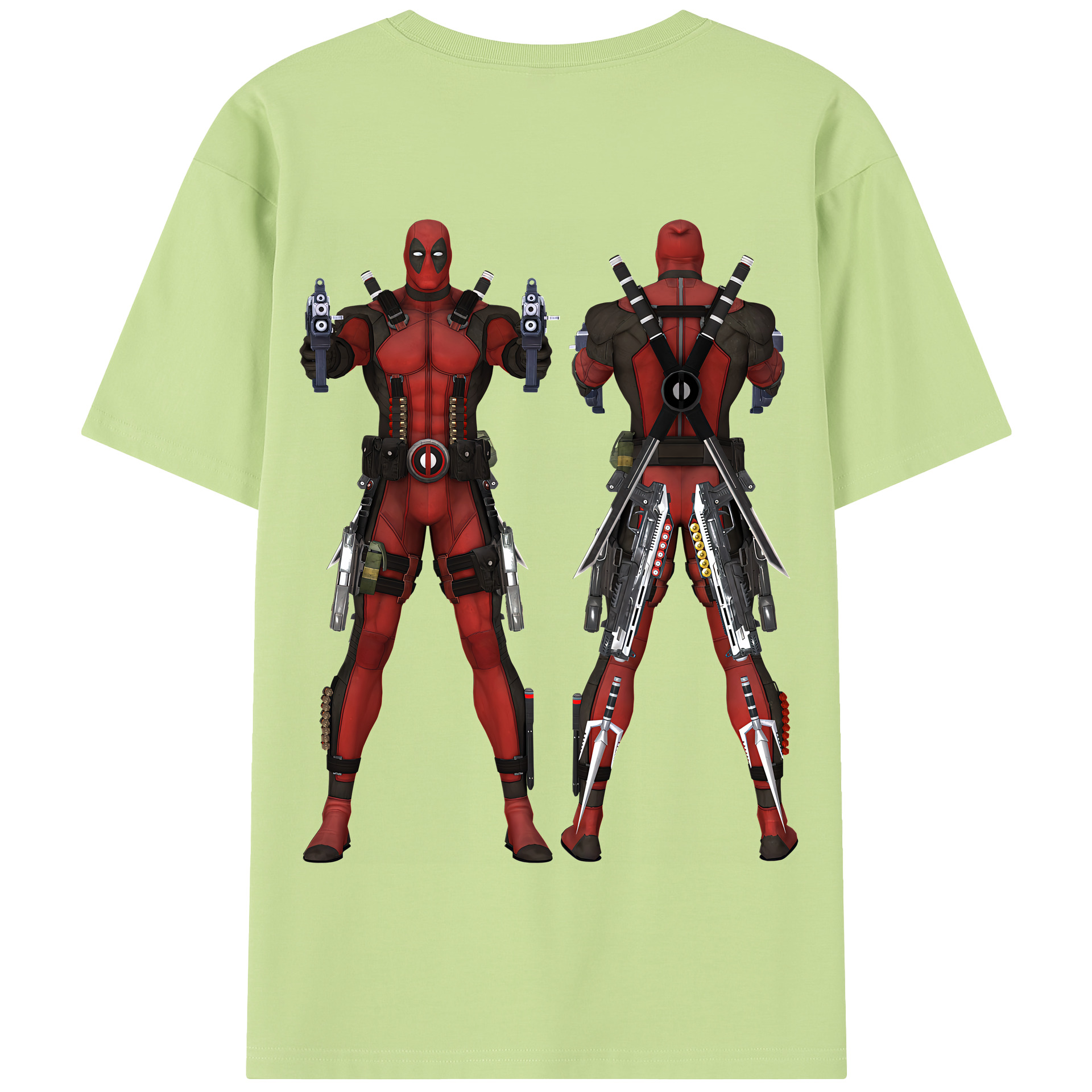 （画像用） Deadpool デッドプール 綿100％半袖Tシャツ（背面プリント）